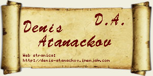 Denis Atanackov vizit kartica